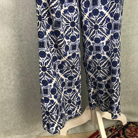 Patrons of Peace Jumpsuit‎ XS Halter Wide Leg Smocked Pockets Feminine Resort ** - Picture 4 of 11